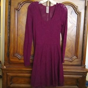 Free People cotton linen stretch lace dress, Sz M